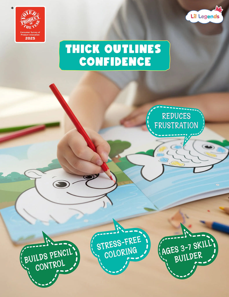 Jumbo Colouring Book Vol 2 | Thick Outlines for Coloring Confidence 