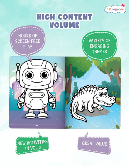 Lil Legends Jumbo Colouring Book Vol 3 for Kids Age 3-6 Years | Engaging Designs – Festivals, Food & Community Scenes | Imaginative Colouring & Drawing Activity Book for LKG & UKG
