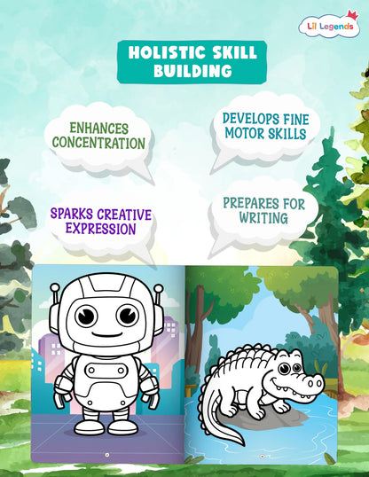 Lil Legends Jumbo Colouring Book Vol 3 for Kids Age 3-6 Years | Engaging Designs – Festivals, Food & Community Scenes | Imaginative Colouring & Drawing Activity Book for LKG & UKG