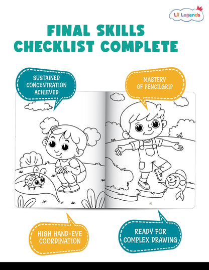 Lil Legends Jumbo Colouring Book Vol 2 for Kids Age 3-5 Years | Bold Outlines & Fun Designs – Transport, Toys & Outdoor Scenes | Drawing & Colouring Activity Book for Nursery & LKG