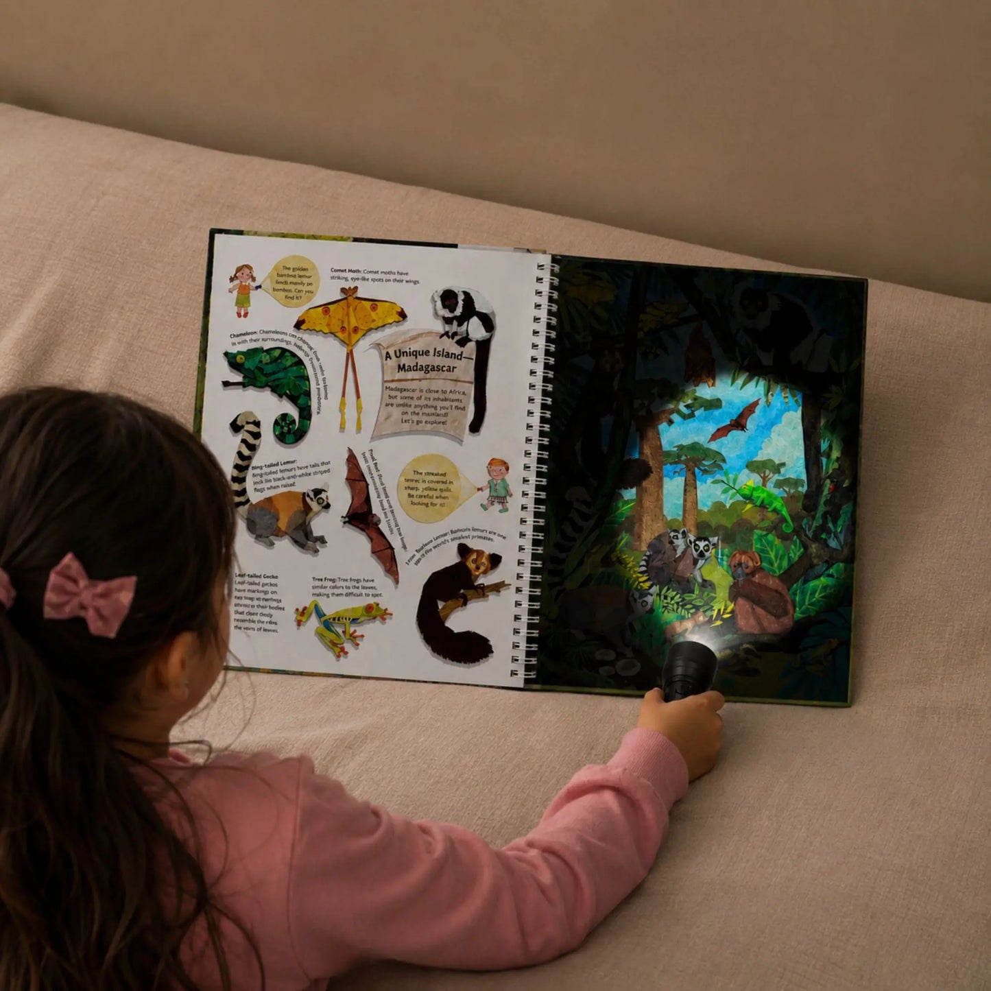 Lil Legends Magic Flashlight Big Discoveries Jungle Animals for Kids | Interactive Hidden Picture Book with Reveal Card | Interesting Facts | Activity Book for Toddlers | For Age 3+ 