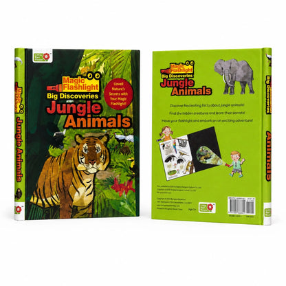 Lil Legends Magic Flashlight Big Discoveries Jungle Animals for Kids | Interactive Hidden Picture Book with Reveal Card | Interesting Facts | Activity Book for Toddlers | For Age 3+ 