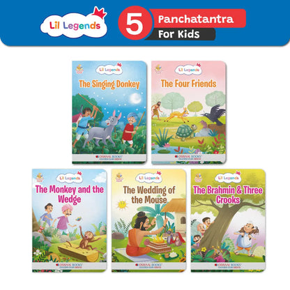 Timeless Panchatantra Stories for Kids 2+ | Short Bedtime Stories with Colorful Illustrations | Set of 5 Books | Lil Legends by Oswaal Books 