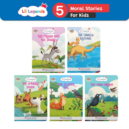 Illustrated Moral Stories for Kids 2+ | Short Bedtime Stories with Colorful Illustrations | Set of 5 Books | Lil Legends by Oswaal Books 