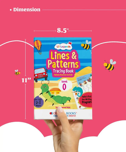 Lil Legends Set of 4 Writing Books Box Set | India's First Pre-Writing Program | Patterns, Numbers and Uppercase Tracing, Activities and Vocabulary | For Nursery/LKG/UKG | Age 2–5