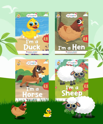 Lil Legends Know Me Series Gift Set - Boxset of 8 Pet & Farm Animal Books for Kids Age 2+ Years | Sheep, Horse, Hen, Duck, Rabbit, Dog, Cow & Cat | Illustrated Picture Books for Toddlers