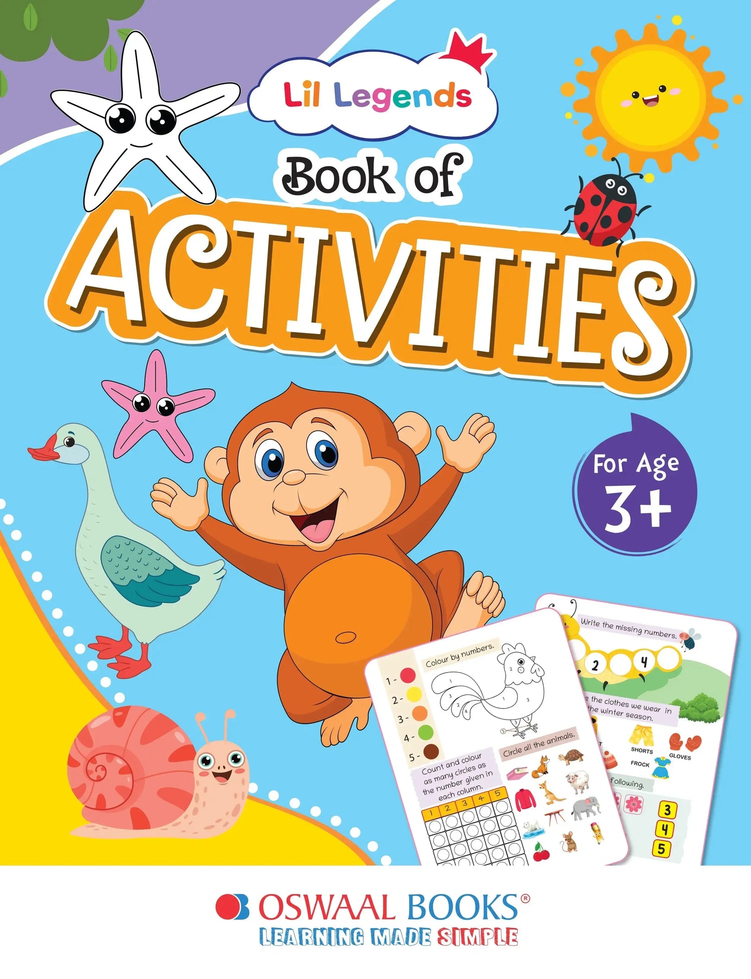 Lil Legends Book of Activities For kids, Age 3+