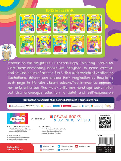 Lil Legends Book Of Copy Colouring Birds for Kids | Fun Activity Book to Boost Focus, Vocabulary and Creativity  | For Nursery/LKG/UKG | Age 3+
