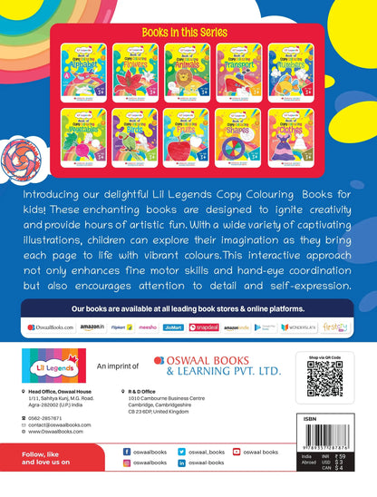 Lil Legends Book Of Copy Colouring Numbers for Kids | Fun Activity Book to Boost Focus, Vocabulary and Creativity  | For Nursery/LKG/UKG | Age 3+ 