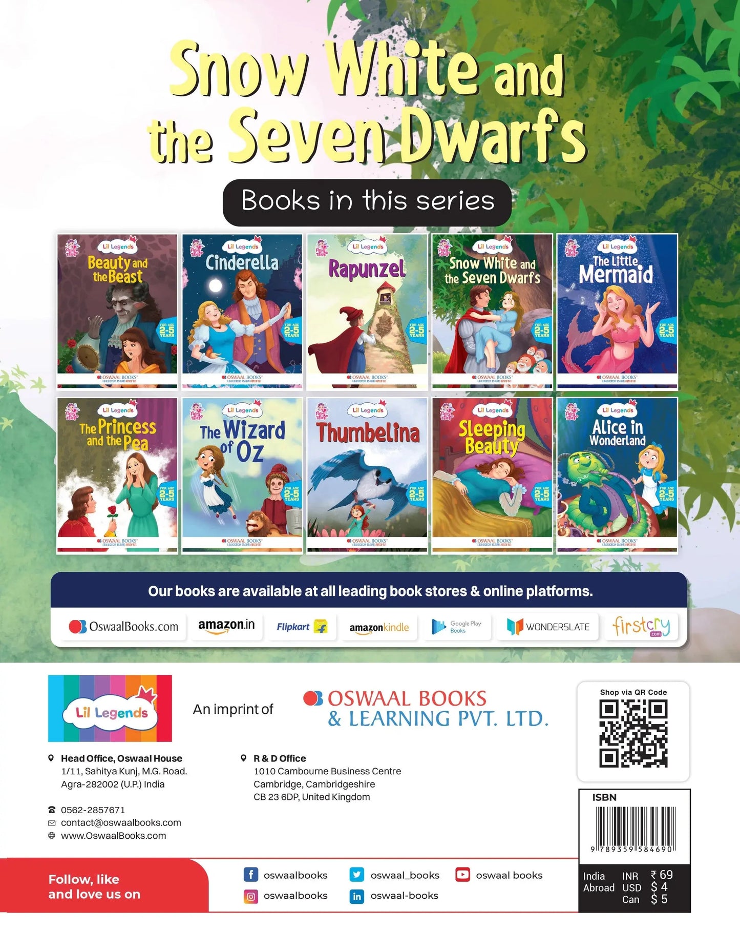 Lil Legends Fairy Tales for Kids | Snow White & the Seven Dwarfs | Illustrated Story Book | Bed Time Story Book | Classic Tale Picture Book | Ages 2–5 Years