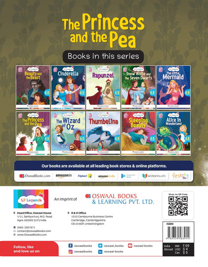 Lil Legends Fairy Tales for Kids | The Princess & the Pea | Illustrated Story Book | Bed Time Story Book | Classic Tale Picture Book | Ages 2–5 Years |
