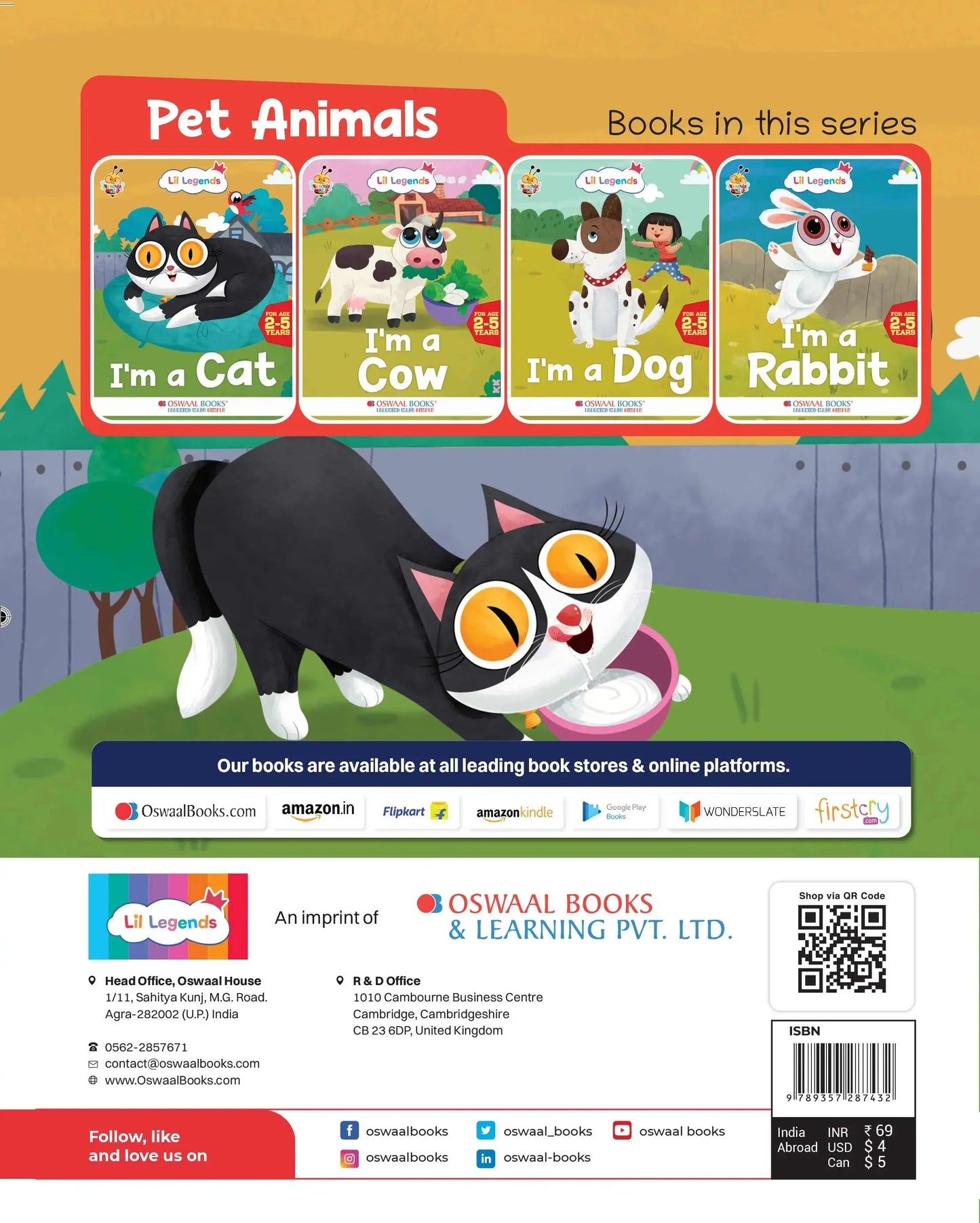 Lil Legends Know Me Series for Kids | I am a Cat | Fascinating Pet Animal Book | Illustrated Picture Book | Age 2+ Years | Early Learning Fun | Paperback