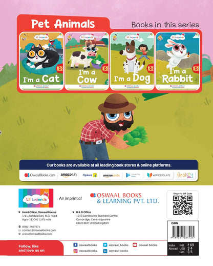 Lil Legends Know Me Series for Kids | I am a Cow | Fascinating Pet Animal Book | Illustrated Picture Book | Age 2+ Years | Early Learning Fun | Paperback