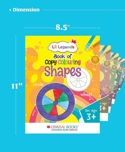 Lil Legends Set of 10 Copy Colouring Books for Kids | Box Set of 10 Books | Alphabet, Numbers, Shapes, Fruits and More | Focus and Vocabulary Building | For Nursery/LKG/UKG | Age 3+