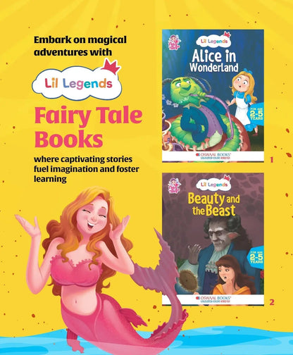 Lil Legends Fairy Tales Gift Set - Boxset of 10 Story Books for Kids Age 2-5 Years | Cinderella, Snow White, Thumbelina, Wizard of Oz, Little Red Riding Hood & More | Bedtime Stories