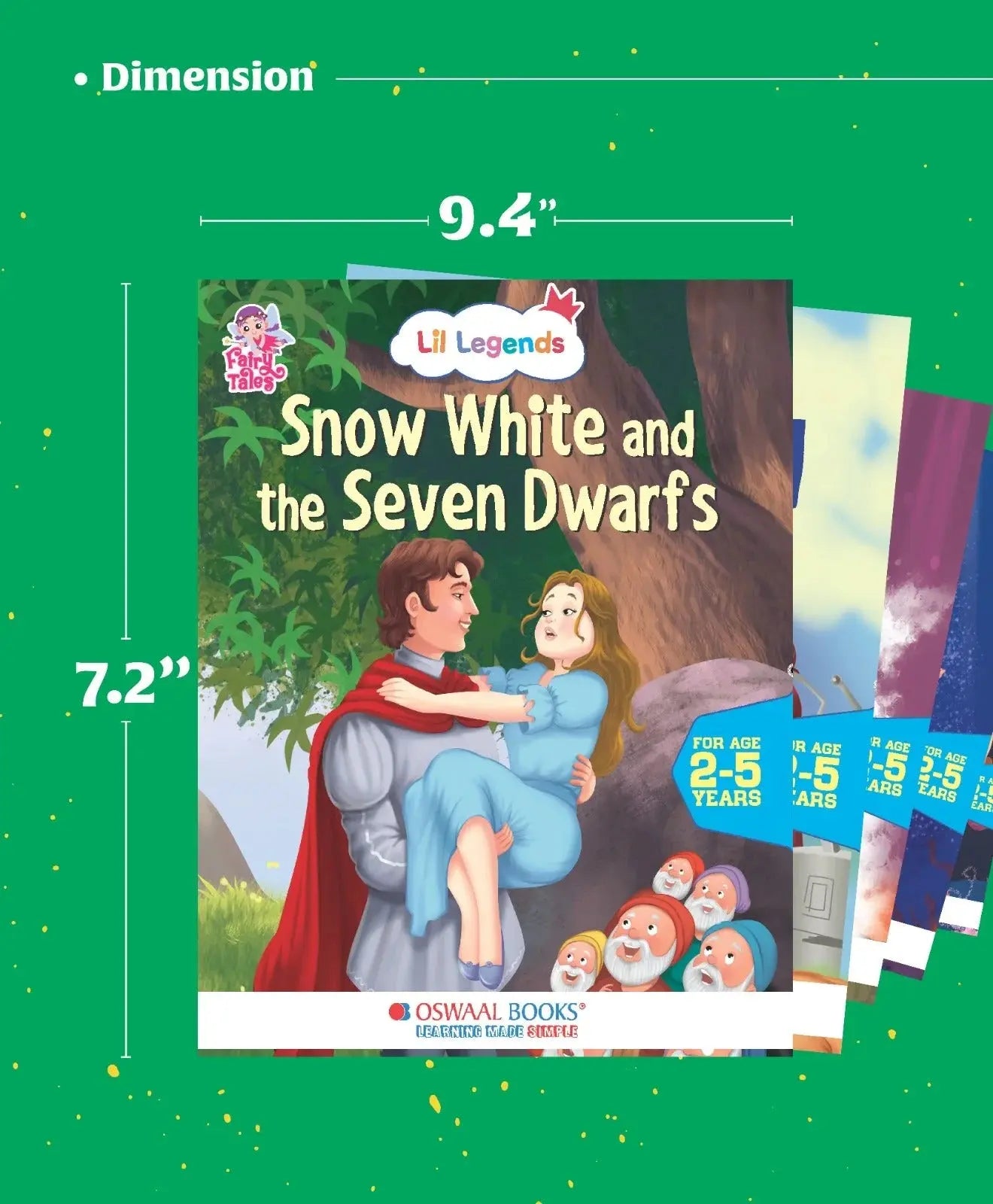 Lil Legends Fairy Tales Gift Set - Boxset of 10 Story Books for Kids Age 2-5 Years | Cinderella, Snow White, Thumbelina, Wizard of Oz, Little Red Riding Hood & More | Bedtime Stories
