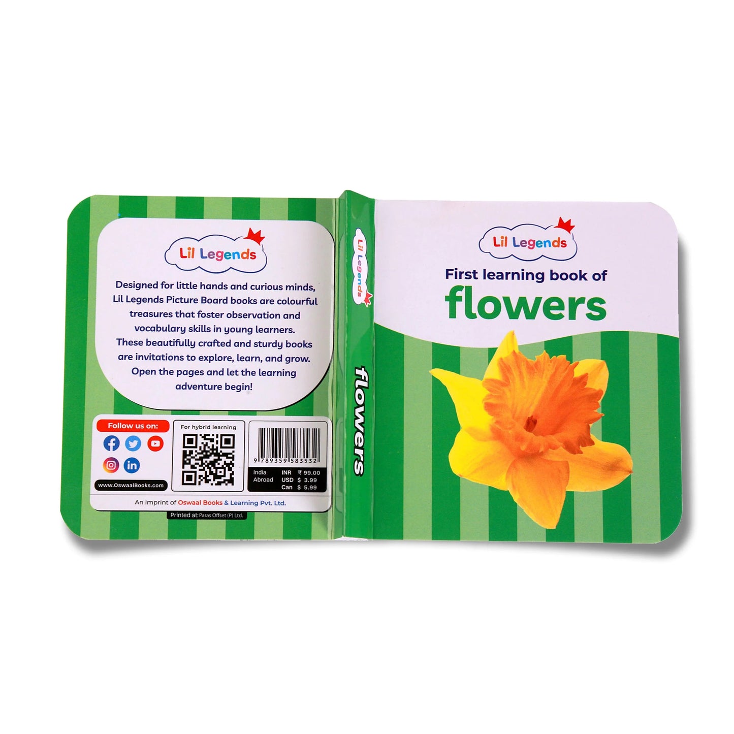 Lil Legends Mini Library - Box Set | Volume 1 & 2 - 24 Books - Alphabet | Numbers | Colours | Shapes | About Me | Flowers | Vegetables | Fruits | Farm & Pet Animals | Wild Animals | Transports |  and more. Oswaal Books and Learning Private Limited