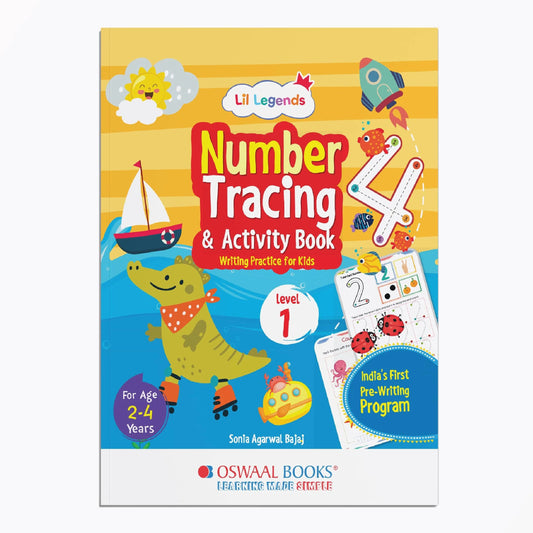 Lil Legends Number Tracing & Activity Book, Level-1 | Writing Practice Book for Kids | Age-2 to 4 Years| Oswaal Books and Learning Private Limited