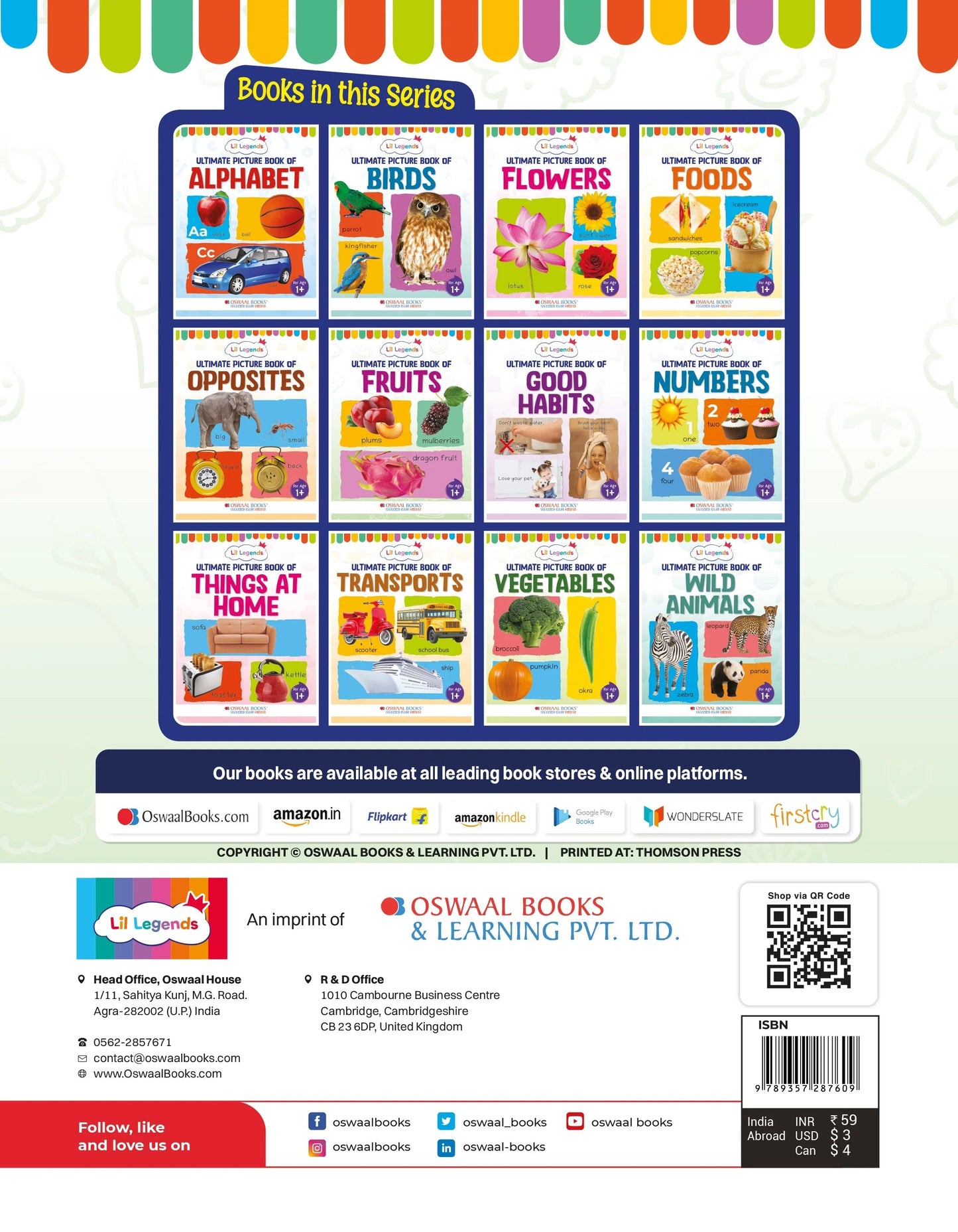 Lil Legends Picture Book for Kids, Age 1+, To learn about Fruits - Oswaal Books and Learning Pvt Ltd