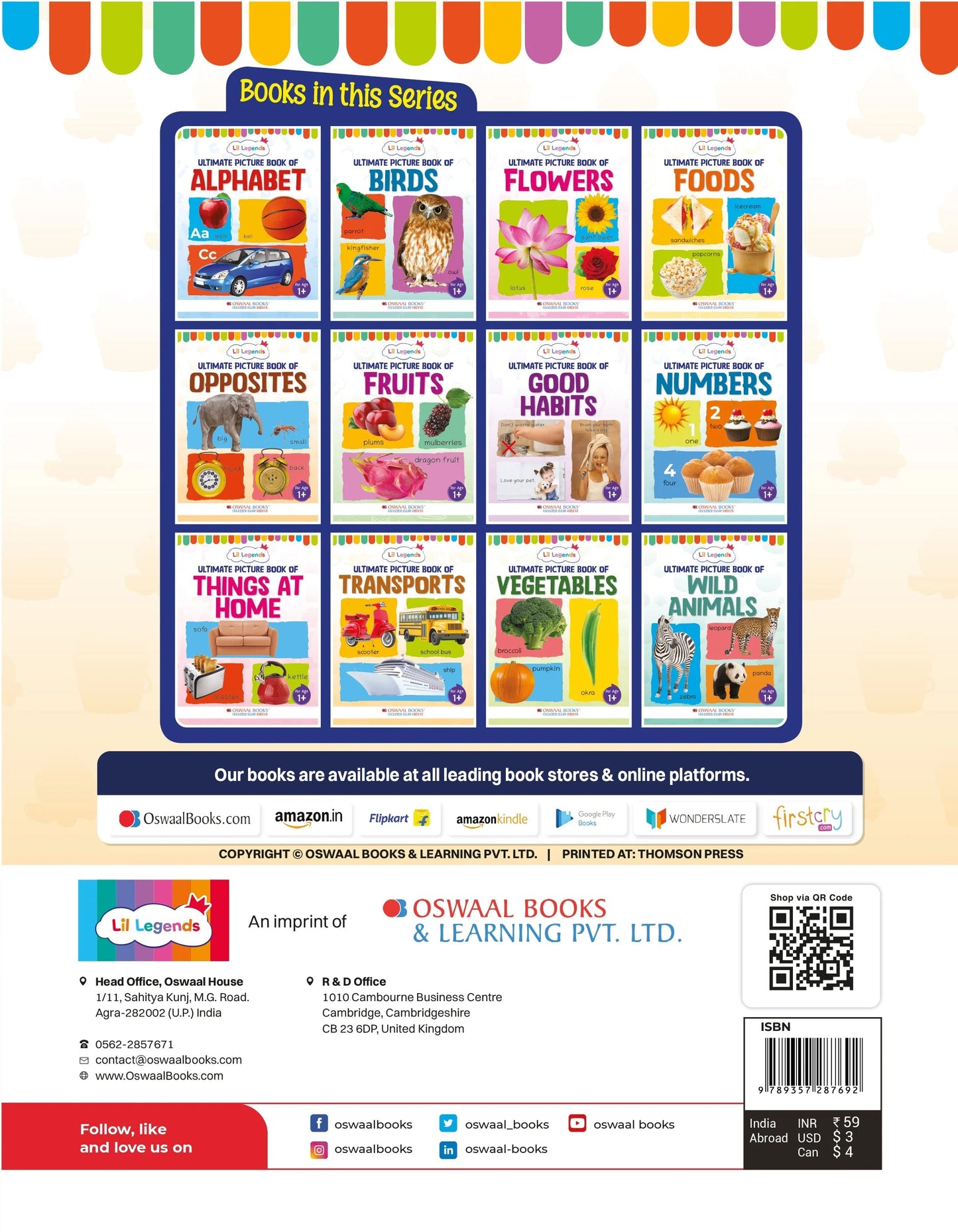 Lil Legends Picture Book for Kids, Age 1+, To learn about Opposites - Oswaal Books and Learning Pvt Ltd