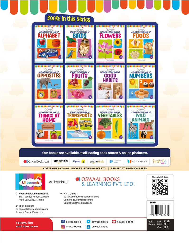 Lil Legends Picture Book for Kids, Age 1+, To learn about Opposites - Oswaal Books and Learning Pvt Ltd