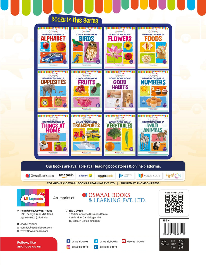 Lil Legends Picture Book for Kids, Age 1+, To learn about Transports Oswaal Books and Learning Private Limited