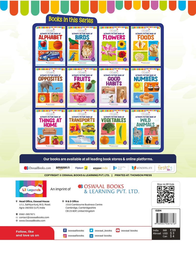 Lil Legends Picture Book for Kids, Age 1+, To learn about Vegetables Oswaal Books and Learning Private Limited