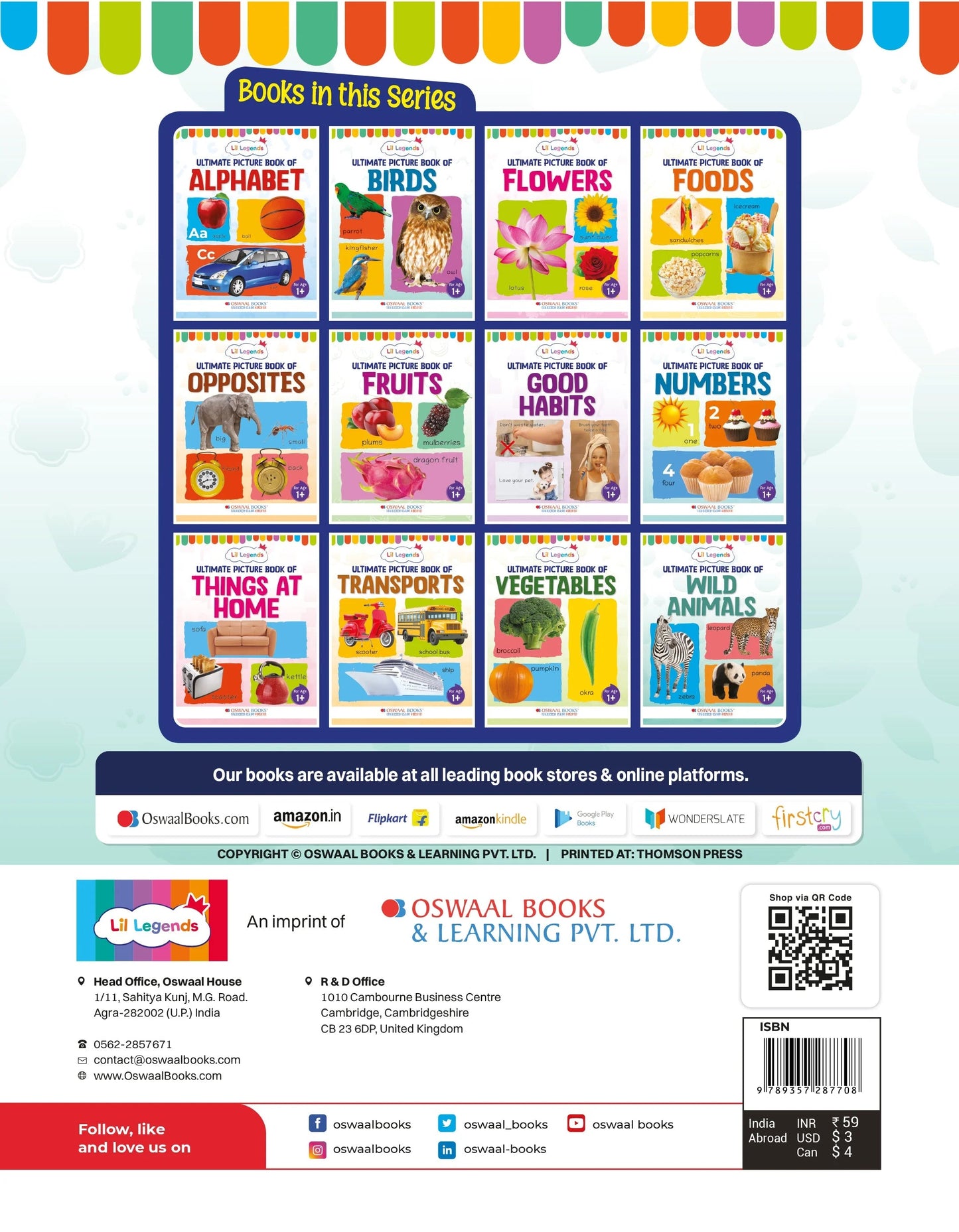 Lil Legends Picture Book for Kids, Age 1+, To learn about Wild Animals Oswaal Books and Learning Private Limited