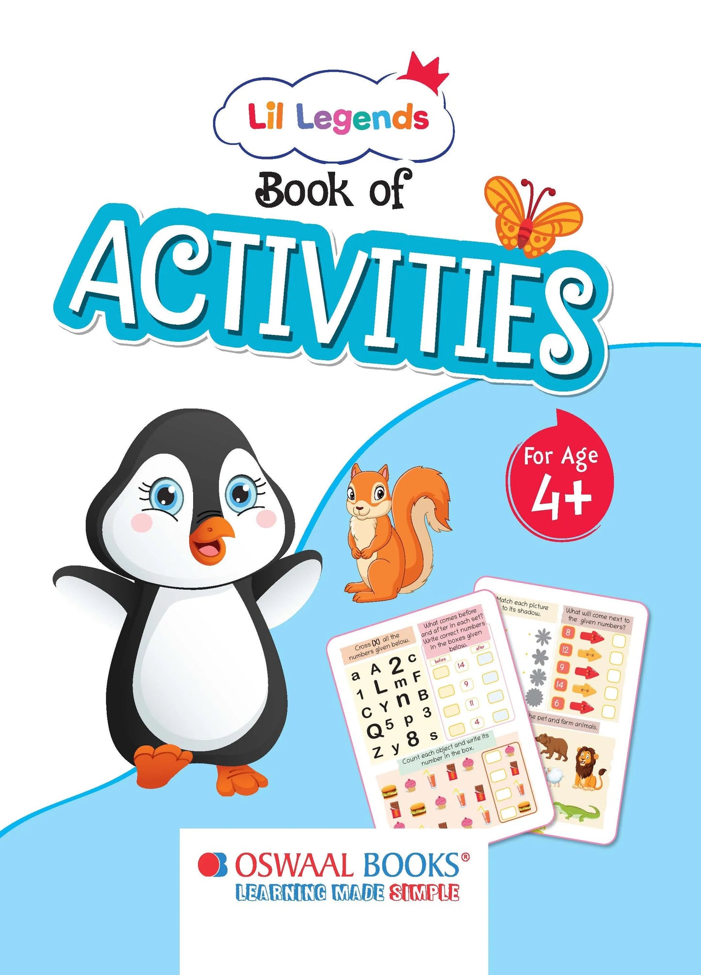 Lil Legends Preschool Activity Books (Set of 3 Books) For 3, 4 and 5+ Years Old Kids Oswaal Books and Learning Private Limited