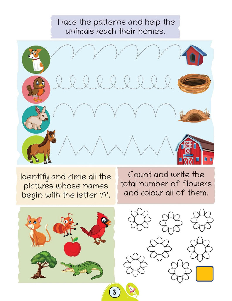 Lil Legends Preschool Activity Books (Set of 3 Books) For 3, 4 and 5+ Years Old Kids Oswaal Books and Learning Private Limited