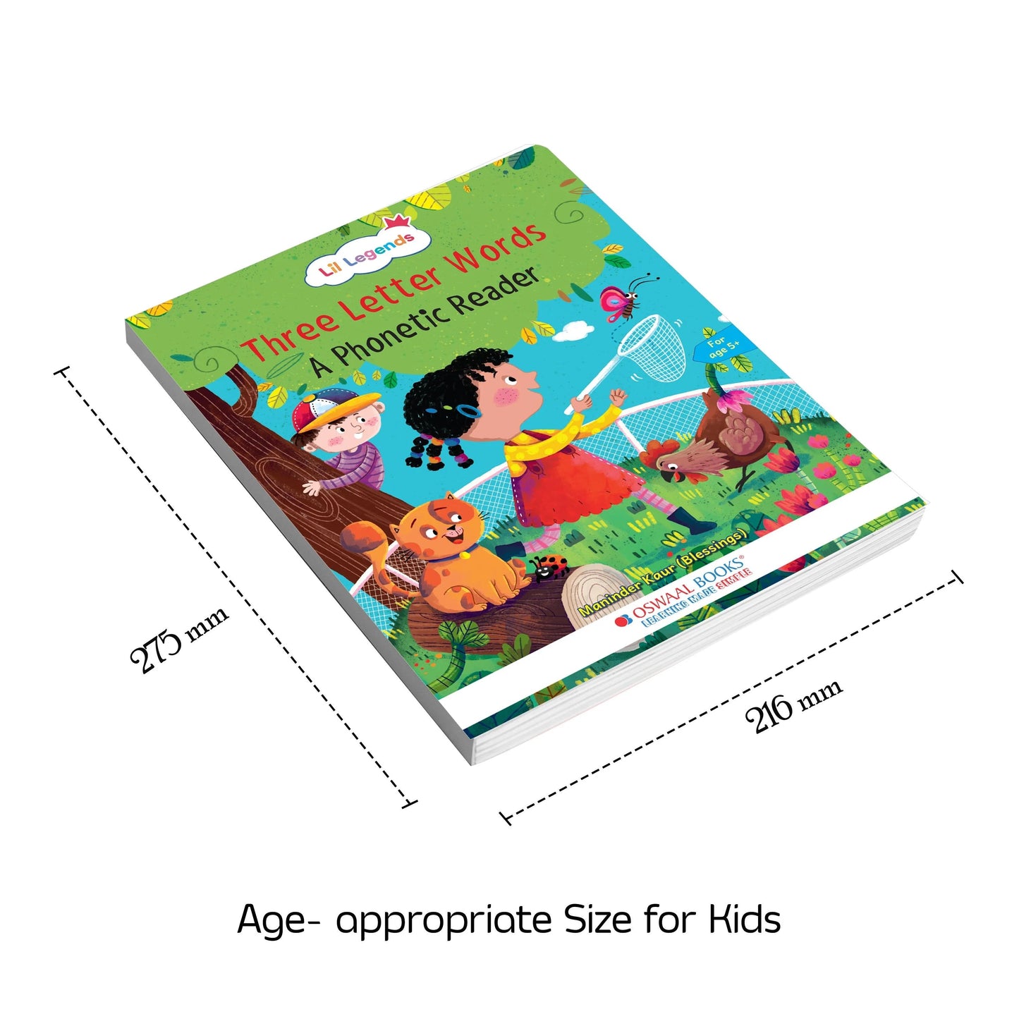Lil Legends Three Letter words | Phonic Reading Book | English Reading Book For Kids | Age 3-5 Years Oswaal Books and Learning Private Limited