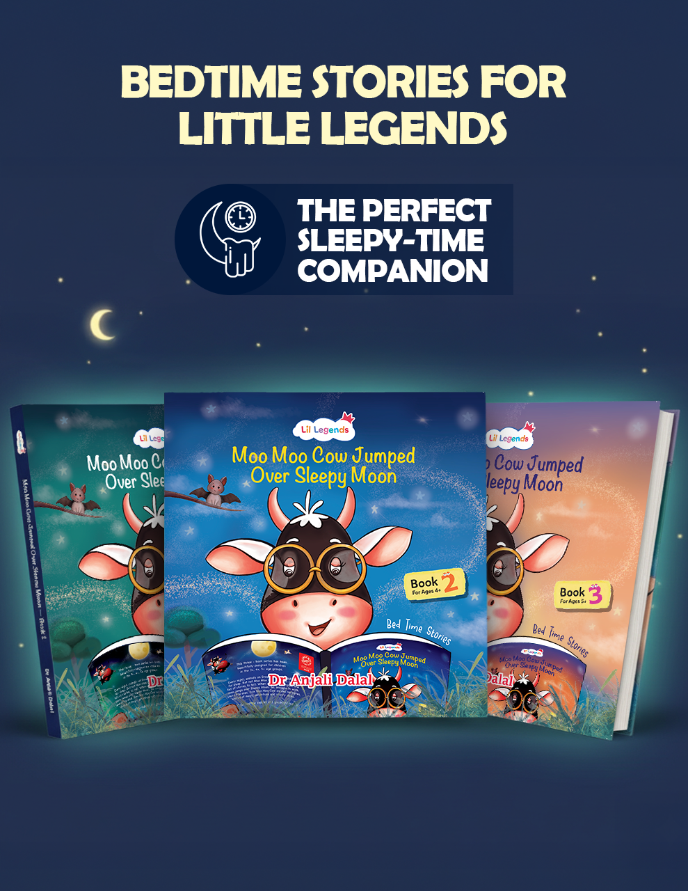 Lil Legends Bedtime Stories for Kids Ages 3–4 | Illustrated Bedtime Story Books for Preschoolers | Set of 2 Kids Story Books 