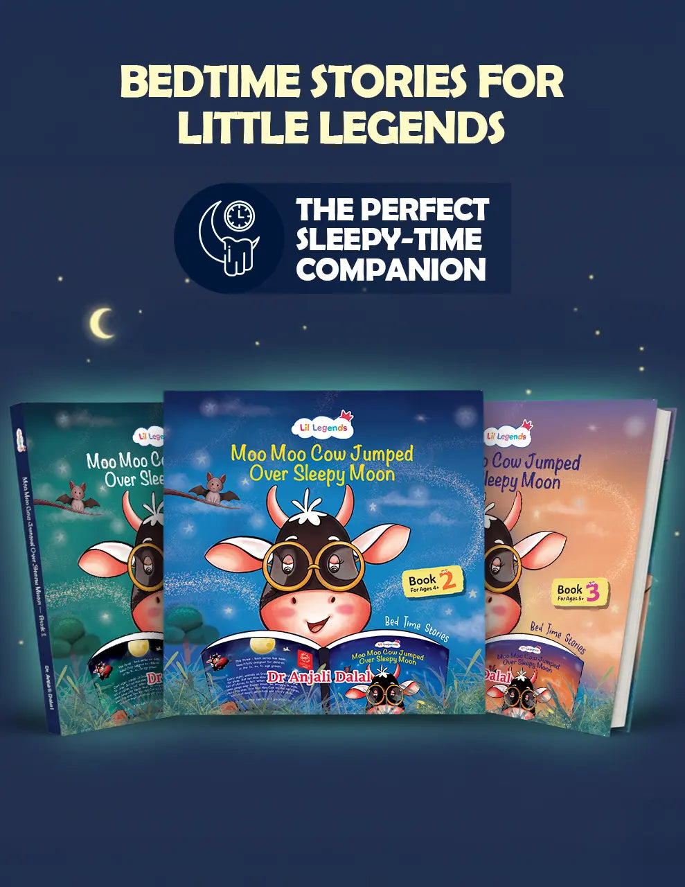 Lil Legends Bedtime Stories Set of 2 for Kids Age 3+ Years - Illustrated Bedtime Short Story Books with Colourful Pictures | Picture Books for Preschoolers 