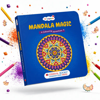 Lil Legends Mandala Magic Colouring Book for Kids & Adults | Bold Mandala Designs | Focus, Fine Motor Skills & Mindfulness | Calming Activity Book | Age 5+ 