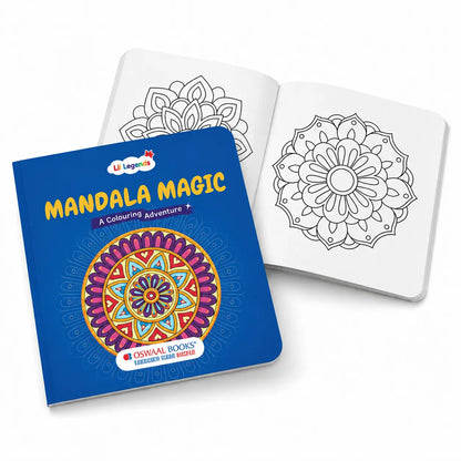 Lil Legends Mandala Magic Colouring Book for Kids & Adults | Bold Mandala Designs | Focus, Fine Motor Skills & Mindfulness | Calming Activity Book | Age 5+ 