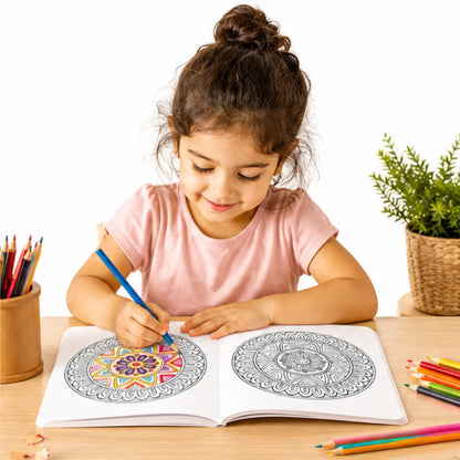 Lil Legends Mandala Magic Colouring Book for Kids & Adults | Bold Mandala Designs | Focus, Fine Motor Skills & Mindfulness | Calming Activity Book | Age 5+ 