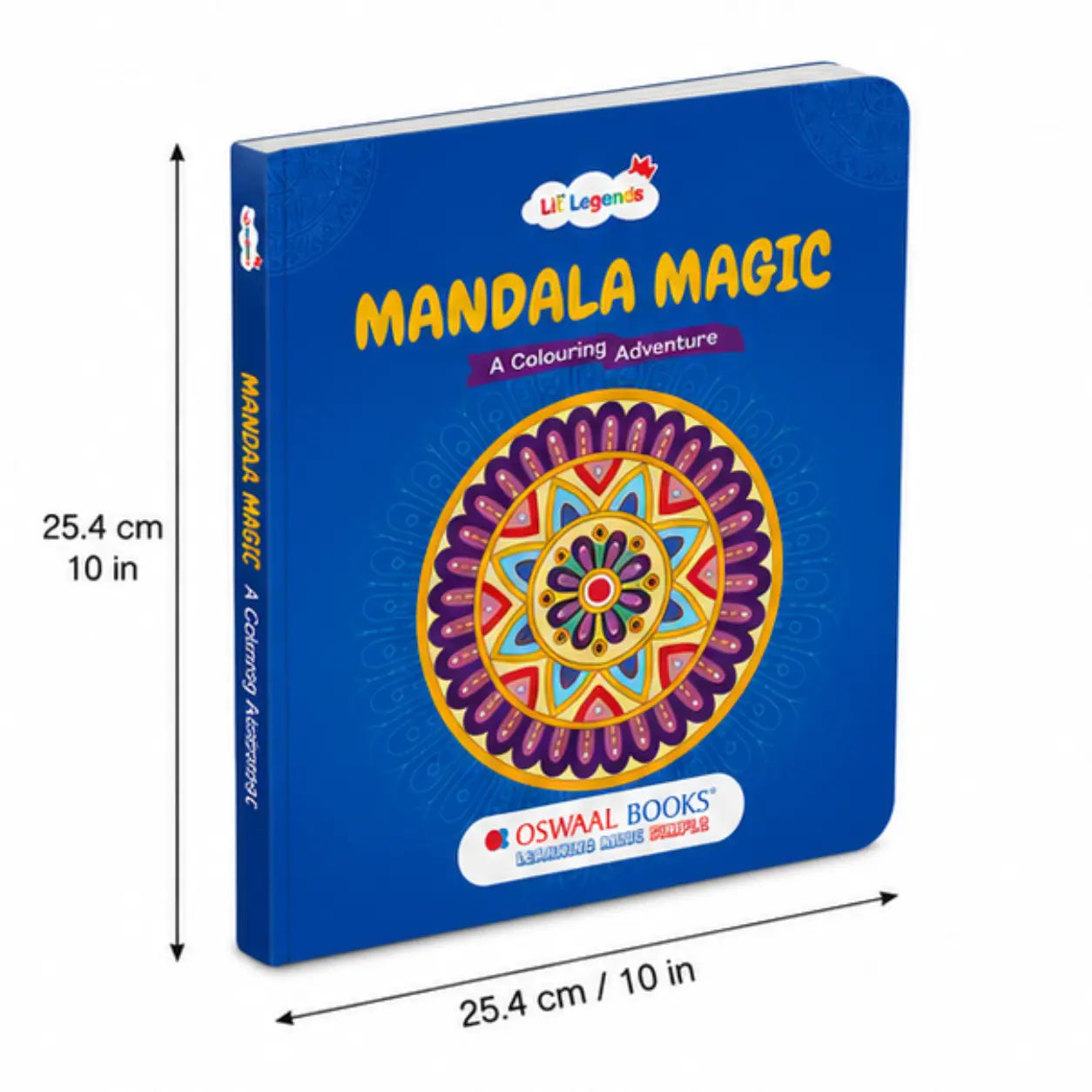 Lil Legends Mandala Magic Colouring Book for Kids & Adults | Bold Mandala Designs | Focus, Fine Motor Skills & Mindfulness | Calming Activity Book | Age 5+ 
