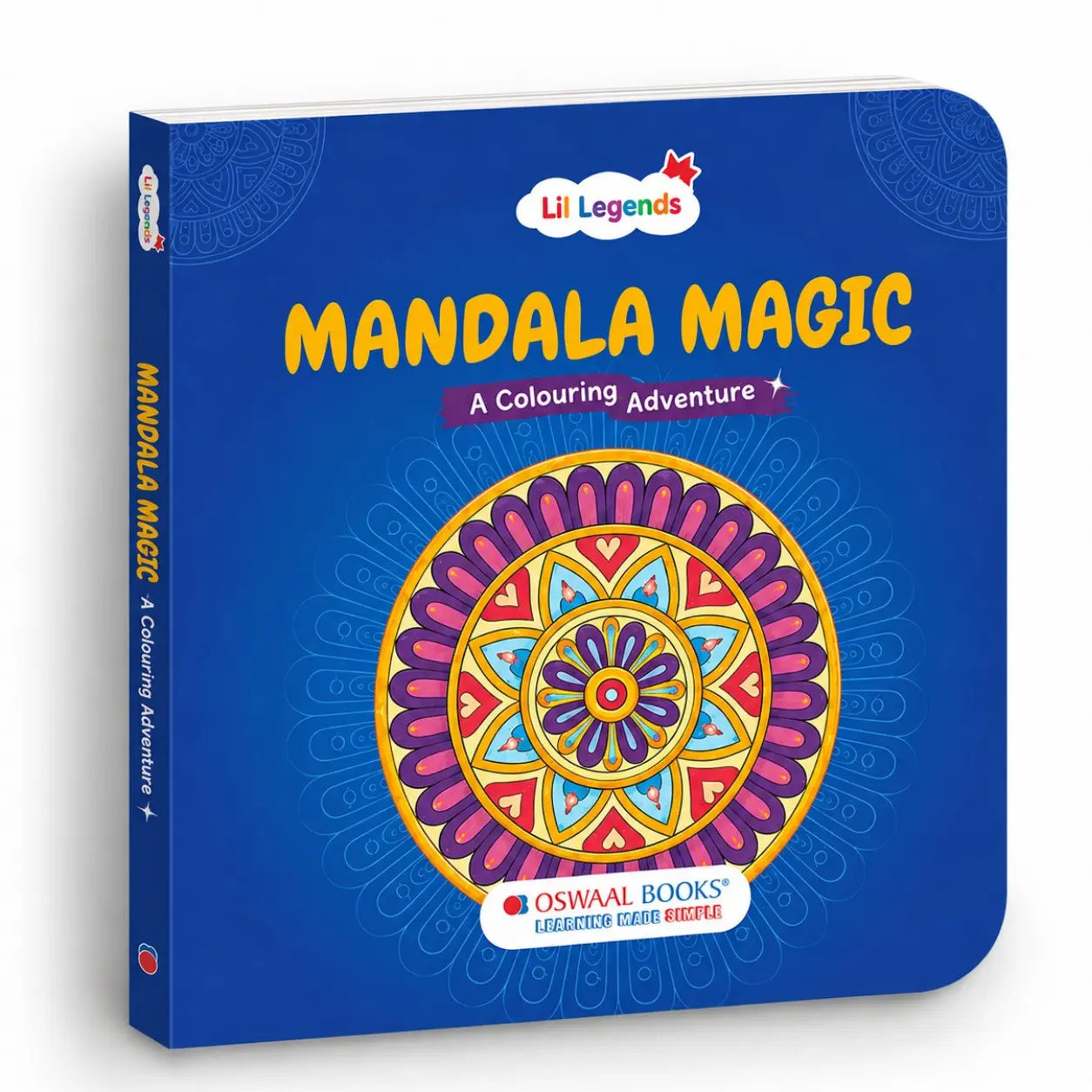 Lil Legends Mandala Magic Colouring Book for Kids & Adults | Bold Mandala Designs | Focus, Fine Motor Skills & Mindfulness | Calming Activity Book | Age 5+ 