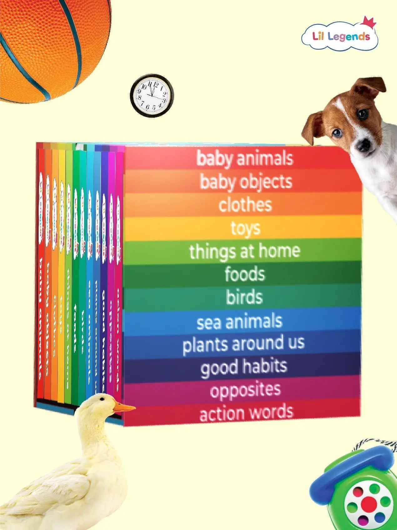 Mini Library Box Set – 12 Durable Board Books for Toddlers | Ages