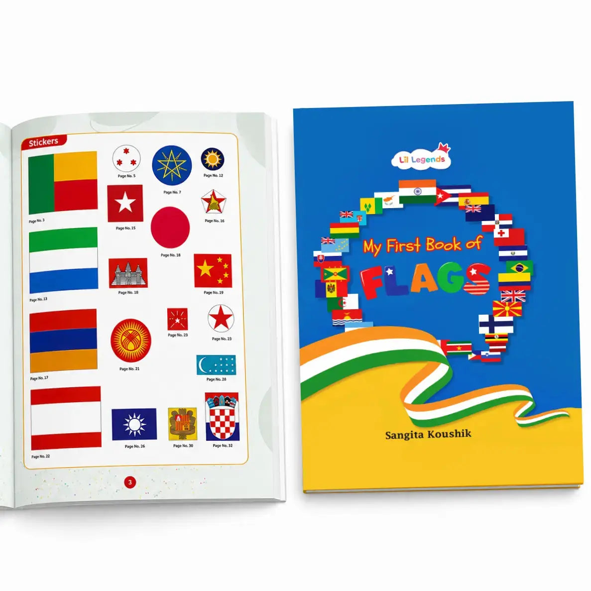 Lil Legends My First Book of Flags for Kids | Illustrated World Flags Picture Book | Builds Knowledge of Countries, Cultures & Visual Learning | Age 4+ Years 
