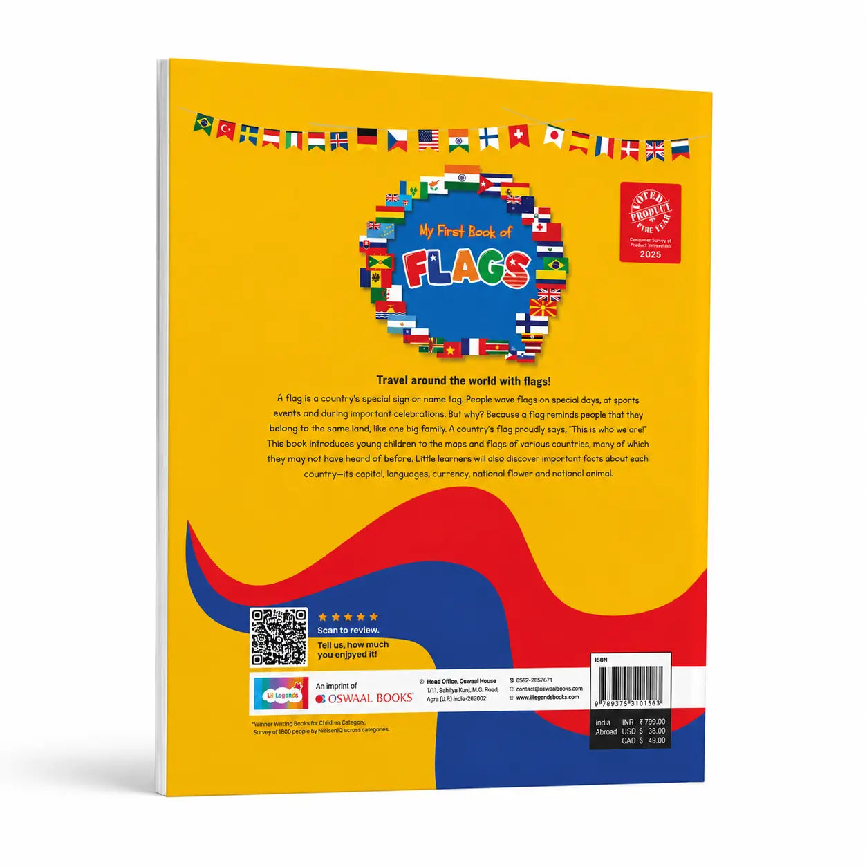 Lil Legends My First Book of Flags for Kids | Illustrated World Flags Picture Book | Builds Knowledge of Countries, Cultures & Visual Learning | Age 4+ Years 