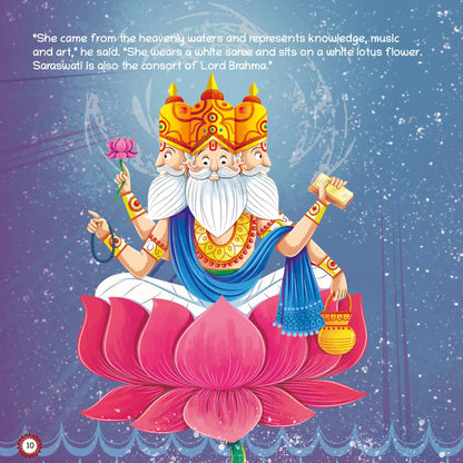 Lil Legends My Little Board Book of Mythological Tales of Goddess Saraswati for Kids Age 3+ Years - Enchanting Indian Stories with Colourful Illustrations | Hindu Mythology Picture Book