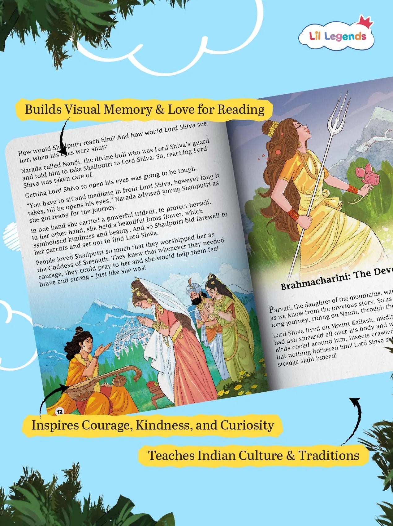 Lil Legends Navadurga Story Book for Kids | Maa Durga and Her 9 Forms | Illustrated Mythological Story | Cultural Learning & Moral Values | Ages 7+ Years