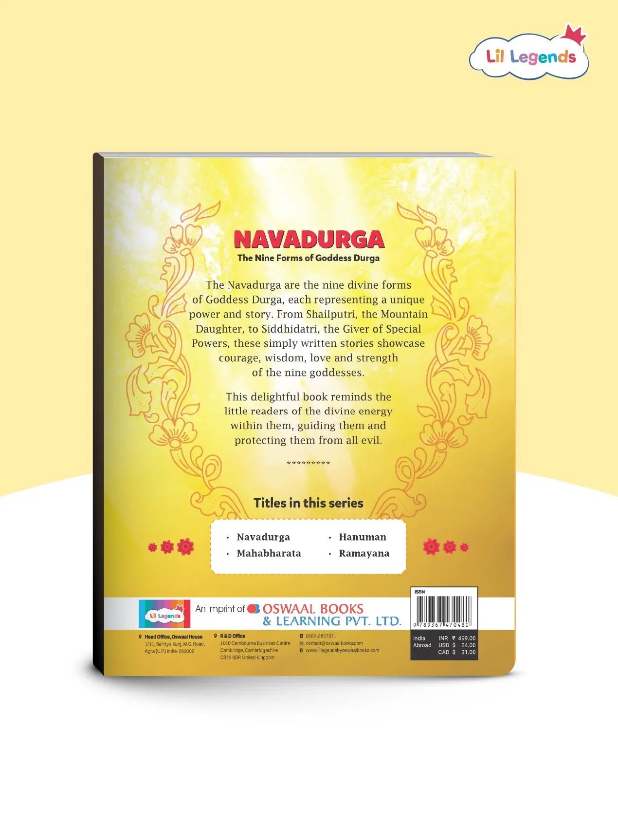 Lil Legends Navadurga Story Book for Kids | Maa Durga and Her 9 Forms | Illustrated Mythological Story | Cultural Learning & Moral Values | Ages 7+ Years