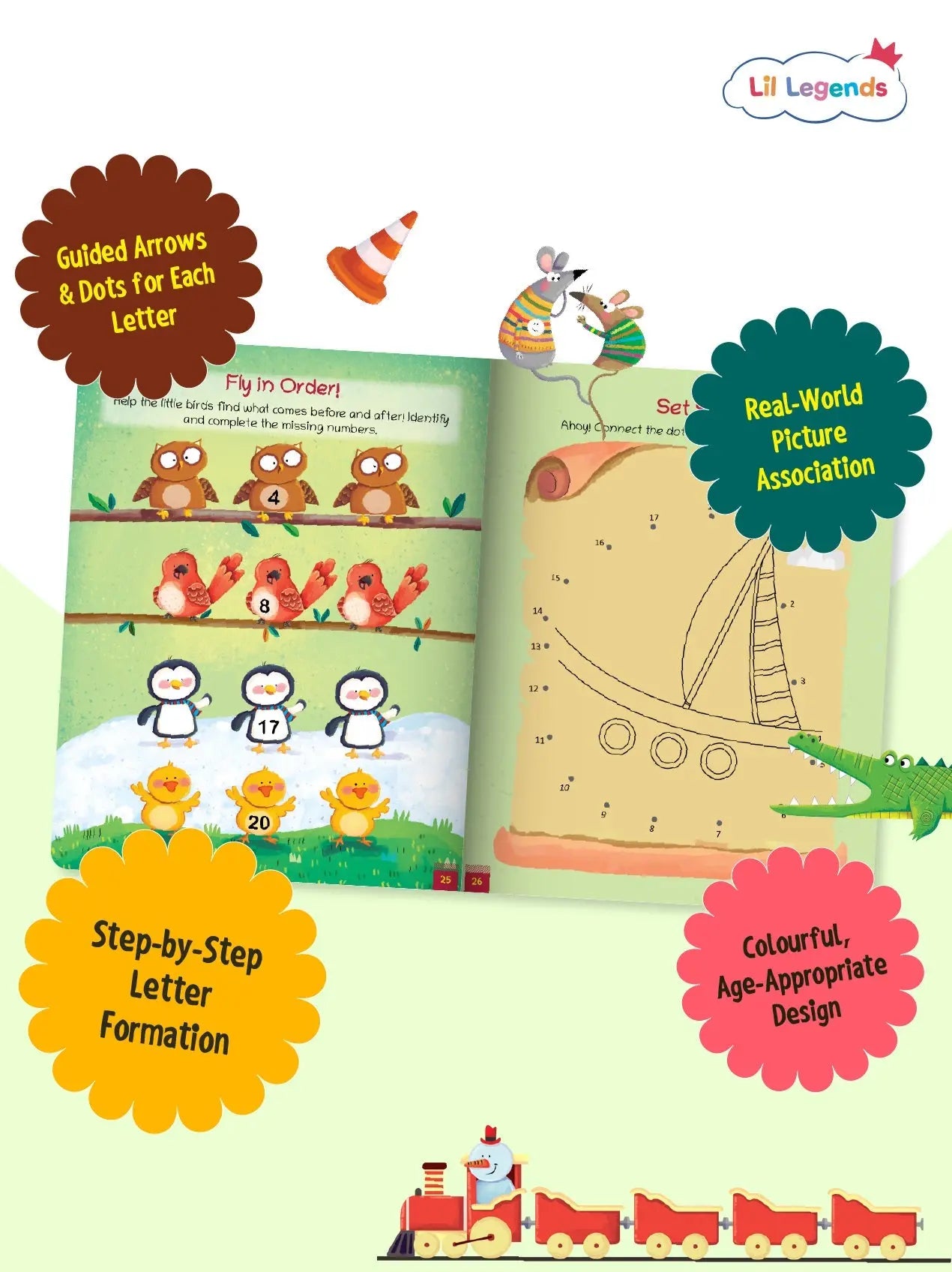 Lil Legends Number Tracing & Activity Book for Kids | Level 2 | Step-by-Step Writing Practice | Number Recognition & Pencil Control | Ages 3+ Years | Paperback | Workbook