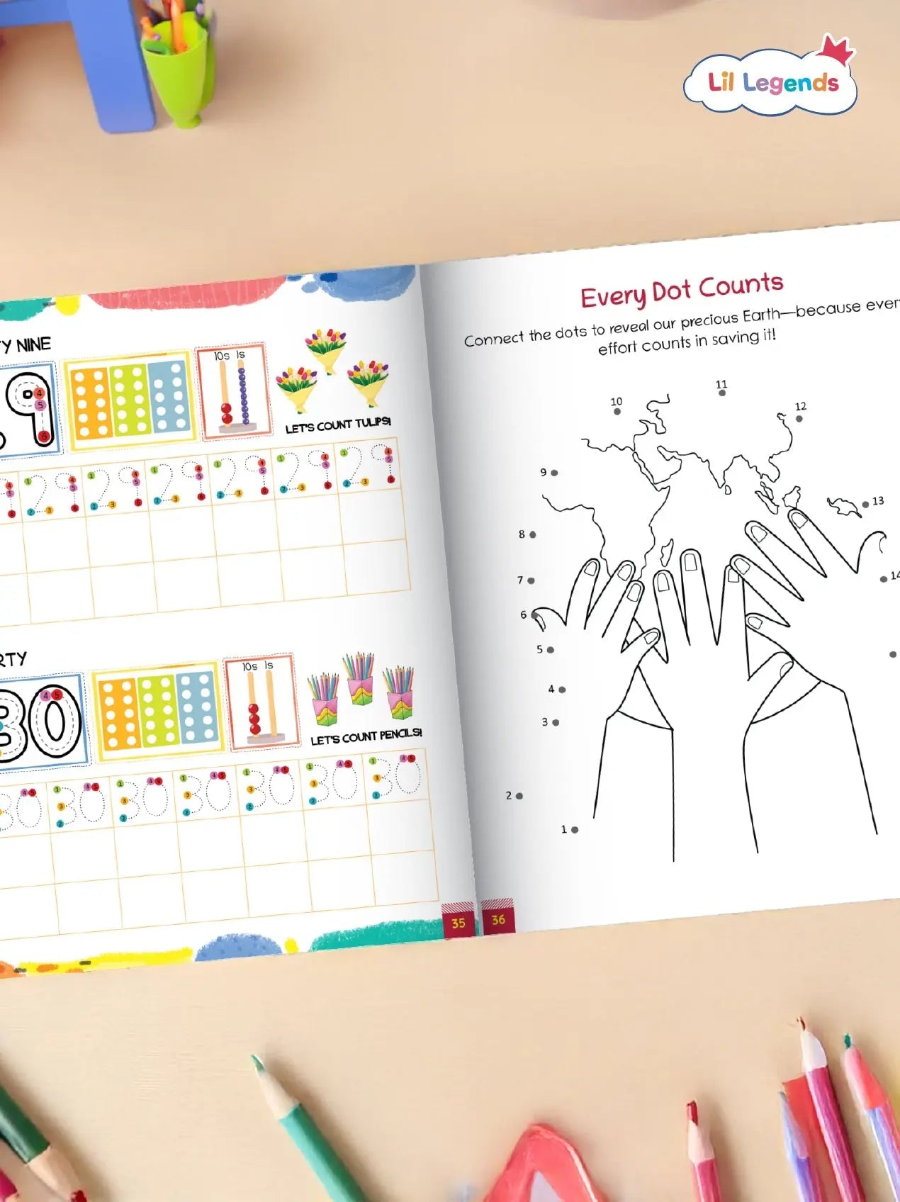 Lil Legends Number Tracing & Activity Book for Kids | Level 2 | Step-by-Step Writing Practice | Number Recognition & Pencil Control | Ages 3+ Years | Paperback | Workbook