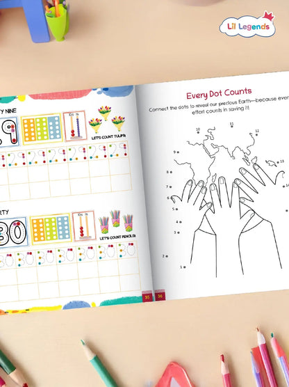 Lil Legends Number Tracing & Activity Book for Kids | Level 2 | Step-by-Step Writing Practice | Number Recognition & Pencil Control | Ages 3+ Years | Paperback | Workbook
