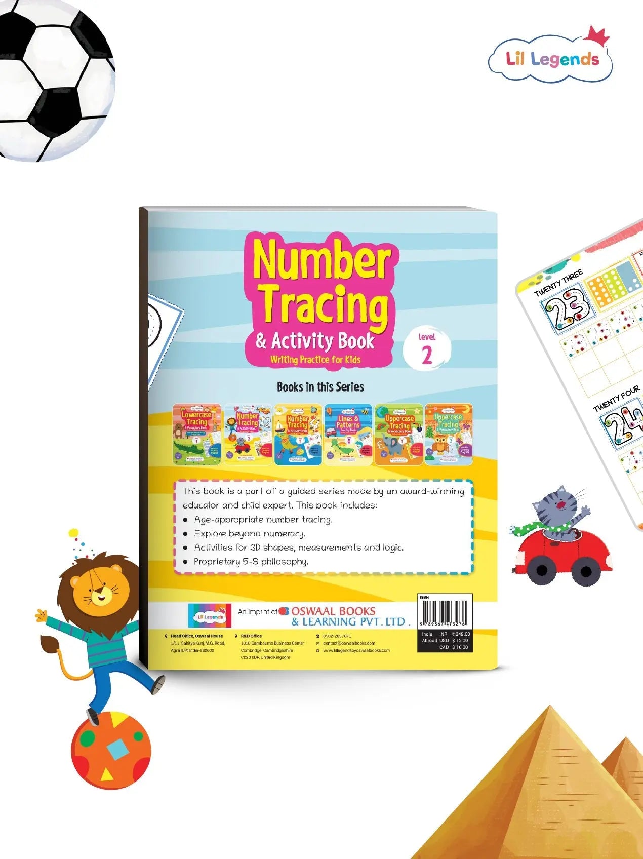Lil Legends Number Tracing & Activity Book for Kids | Level 2 | Step-by-Step Writing Practice | Number Recognition & Pencil Control | Ages 3+ Years | Paperback | Workbook