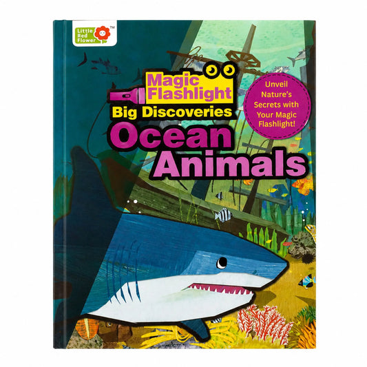Lil Legends Magic Flashlight Big Discoveries Ocean Animals for Kids | Interactive Hidden Picture Book with Reveal Card | Interesting Facts | Activity Book for Toddlers | For Age 3+ 