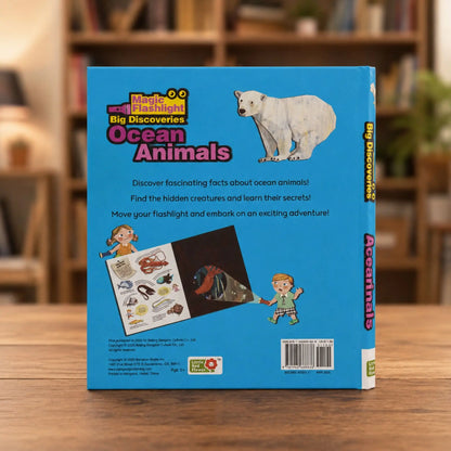 Lil Legends Magic Flashlight Big Discoveries Ocean Animals for Kids | Interactive Hidden Picture Book with Reveal Card | Interesting Facts | Activity Book for Toddlers | For Age 3+ 